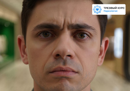 Мужчина крупным планом с напряженным взглядом